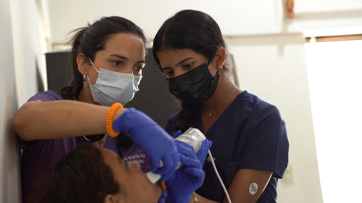 Karla Soto, Co-Founder, working at the Smile Again brigade in Guaimaca